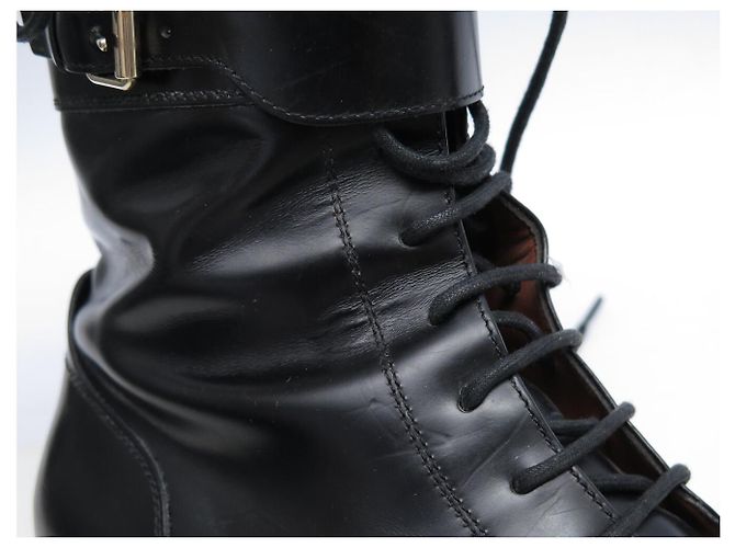 BOTINES VALENTINO ROCKSTUD RANGERS CON TIRAS 36 IT 37 FR BOTAS DE COMBATE Negro - vista 12