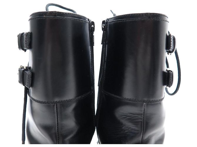 BOTINES VALENTINO ROCKSTUD RANGERS CON TIRAS 36 IT 37 FR BOTAS DE COMBATE Negro - vista 6