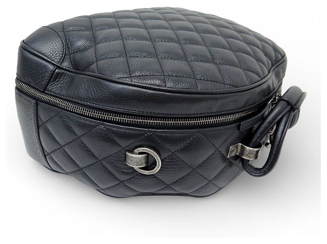 NUOVA BORSA A MANO CHANEL BOWLING AIRLINES WEEKEND IN PELLE QUILTED NERA Nero - vista 4