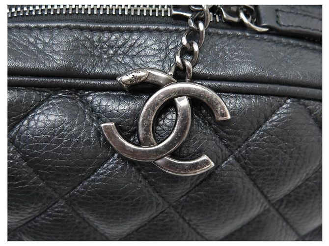 NUOVA BORSA A MANO CHANEL BOWLING AIRLINES WEEKEND IN PELLE QUILTED NERA Nero - vista 5