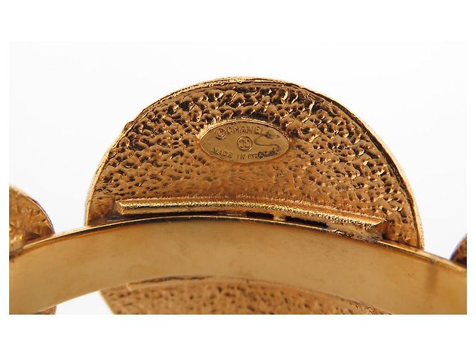 NUOVO BRACCIALE VINTAGE CHANEL MANICOTTO ORO PLACCATO CIRCA 1980 D'oro - vista 6