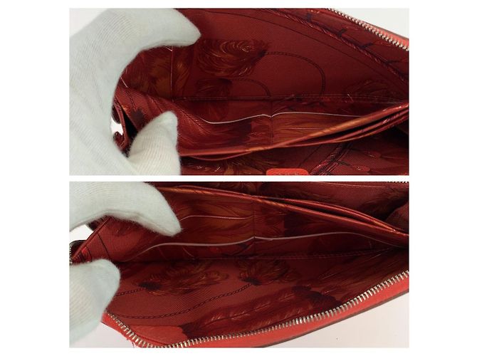 Portafoglio Lungo Azap Silk'in di Hermès Rosso - vista 10
