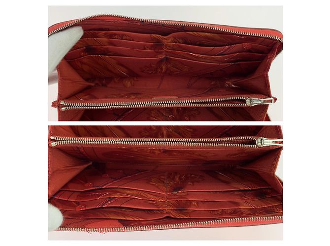Portafoglio Lungo Azap Silk'in di Hermès Rosso - vista 8