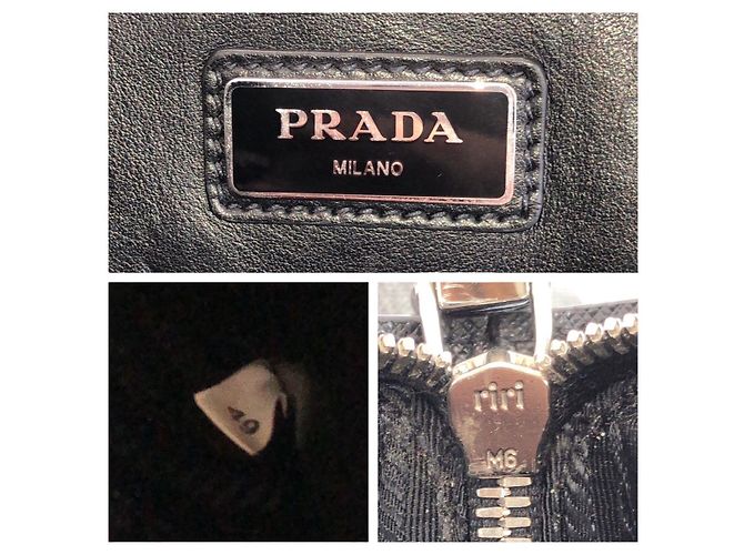 Clutch L-Zip in pelle Saffiano Prada Nero - vista 5