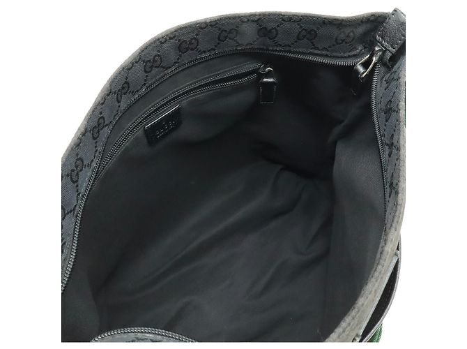 Borsa a Spalla in Tela GG e Pelle Gucci Nero - vista 7