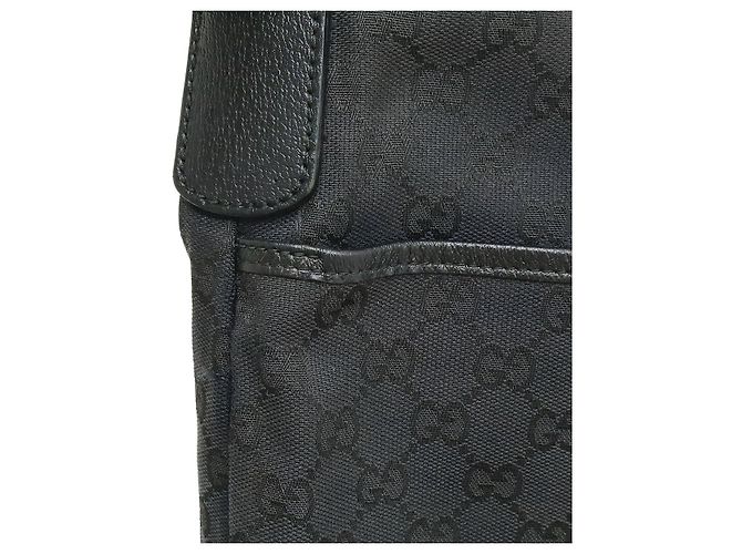Borsa a Spalla in Tela GG e Pelle Gucci Nero - vista 9