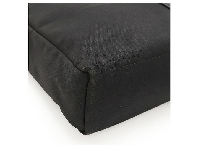 Hermès Borsa a tracolla in nylon e pelle Hermes Acapulco Basas MM Nero - vista 3