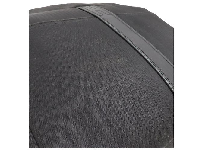 Hermès Borsa a tracolla in nylon e pelle Hermes Acapulco Basas MM Nero - vista 4