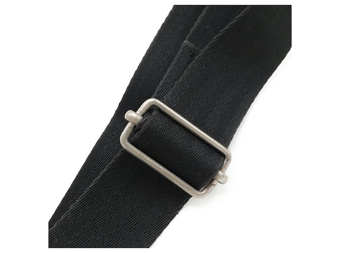 Hermès Borsa a tracolla in nylon e pelle Hermes Acapulco Basas MM Nero - vista 6