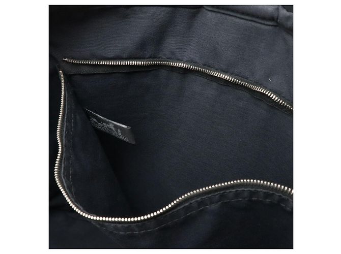 Hermès Borsa a tracolla in nylon e pelle Hermes Acapulco Basas MM Nero - vista 8