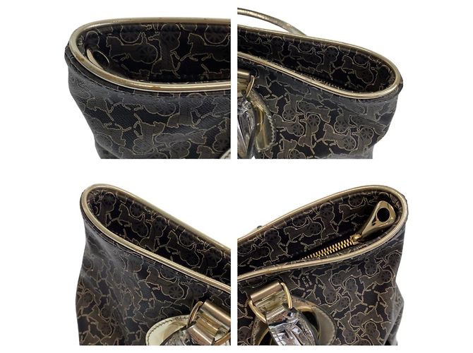 Céline Borsa a Spalla Celine Vintage Salky Carriage Tote Grigio - vista 4