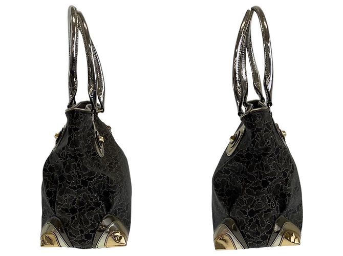 Céline Borsa a Spalla Celine Vintage Salky Carriage Tote Grigio - vista 8