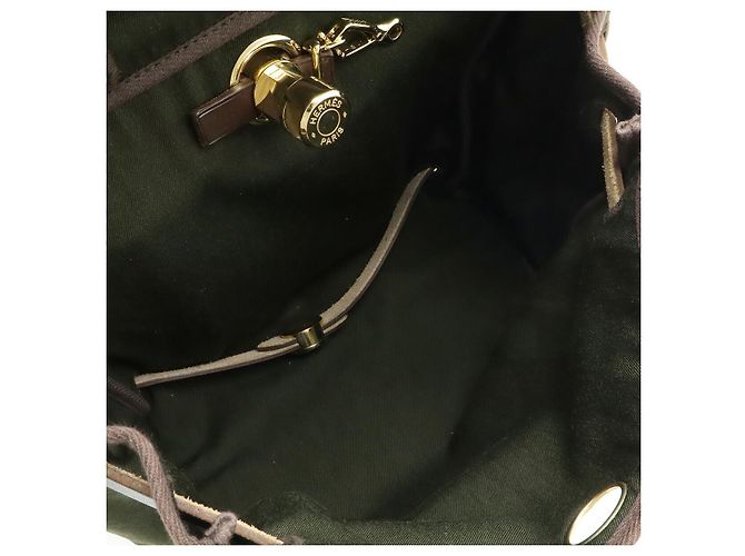 Hermès Hermes Ado PM Backpack Canvas Leather Brown - view 6