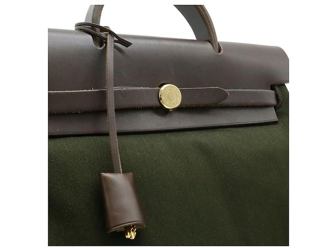 Hermès Hermes Ado PM Backpack Canvas Leather Brown - view 8