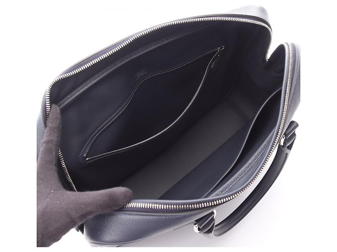 Hermès Borsa da lavoro Hermes Plume con tracolla, blu navy - vista 3