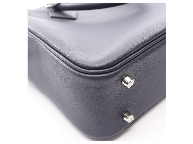 Hermès Borsa da lavoro Hermes Plume con tracolla, blu navy - vista 4