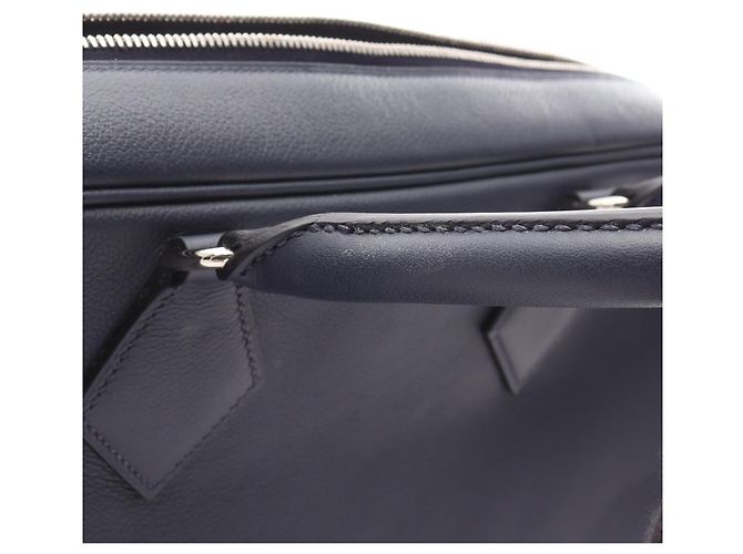 Hermès Borsa da lavoro Hermes Plume con tracolla, blu navy - vista 6