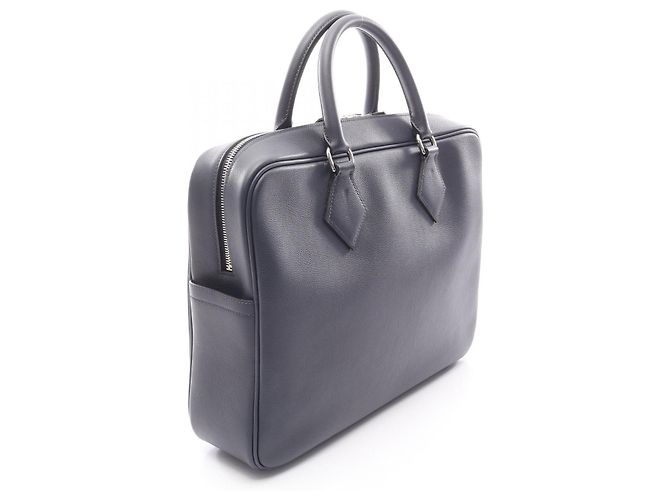 Hermès Borsa da lavoro Hermes Plume con tracolla, blu navy - vista 8
