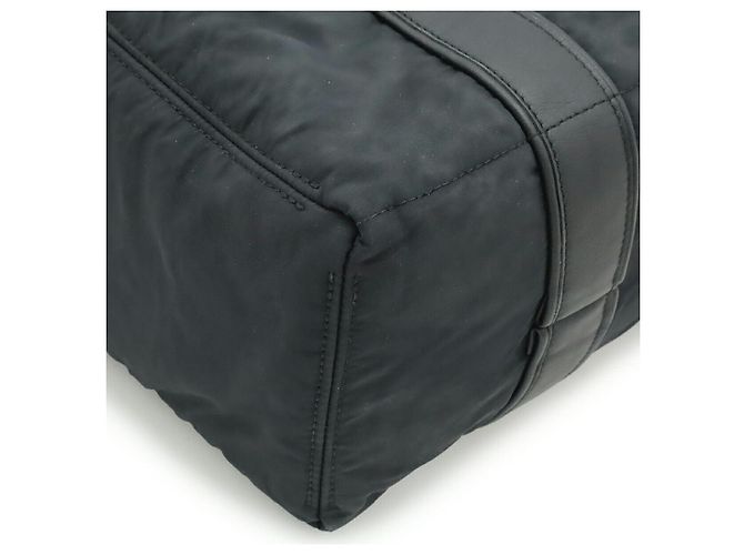 Hermès Acapulco PM Nylon-Leder Tote Bag Schwarz - Ansicht 3