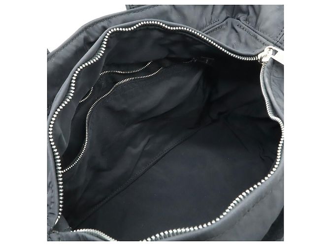 Hermès Acapulco PM Nylon-Leder Tote Bag Schwarz - Ansicht 6