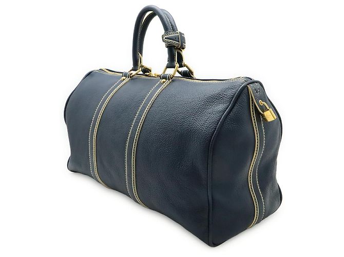 Borsa Boston Keepall 50 Tobago Louis Vuitton Blu - vista 2