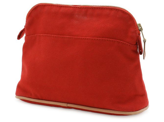 Hermès Pochette Bolide 20 in Tela Rossa Hermes Rosso - vista 2