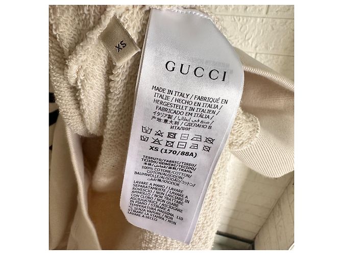 Gucci Higuchi Yuko Collaboration Baumwoll Sweatshirt Creme Roh - Ansicht 7