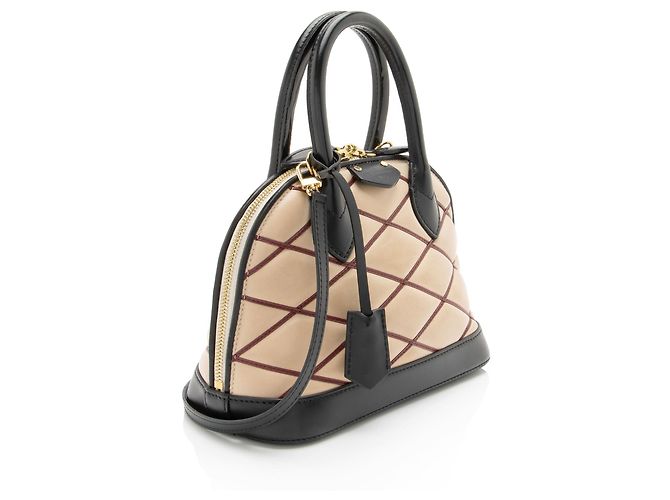 Louis Vuitton Alma BB Satchel aus Lammleder Malletage Braun Beige - Ansicht 2