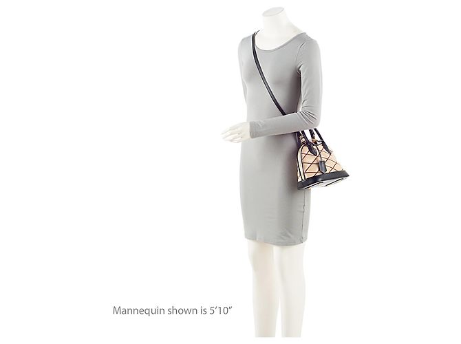 Louis Vuitton Alma BB Satchel aus Lammleder Malletage Braun Beige - Ansicht 5
