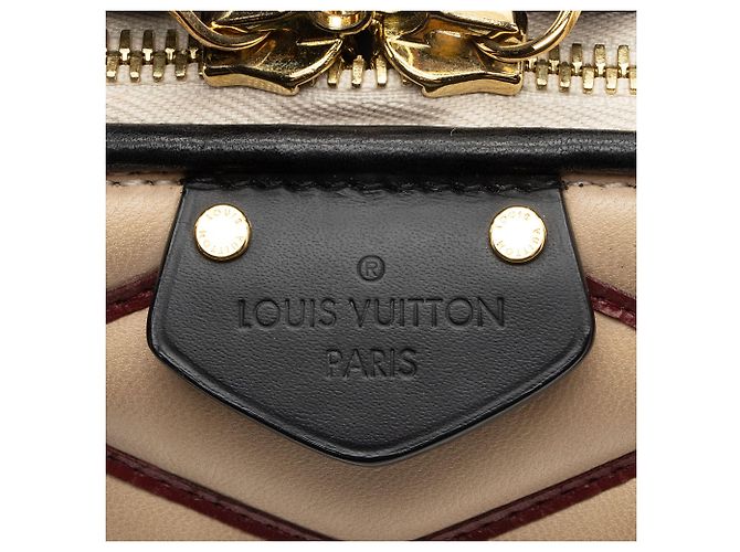Louis Vuitton Alma BB Satchel aus Lammleder Malletage Braun Beige - Ansicht 8