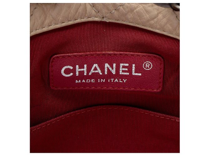 Zaino Gabrielle Small in pelle di vitello invecchiata Chanel Marrone Beige - vista 8