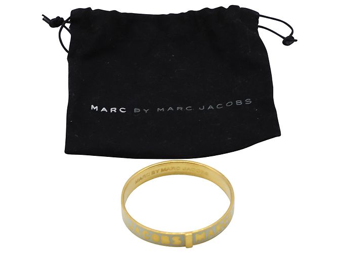 Bracciale Logo Marc by Marc Jacobs in metallo dorato - vista 3