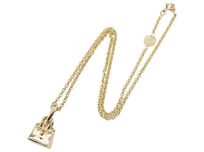 Collana Motivo Birkin Hermès in Oro K18 D'oro Metallico - vista 3