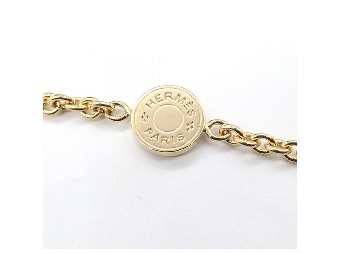 Collana Motivo Birkin Hermès in Oro K18 D'oro Metallico - vista 5