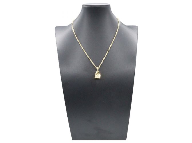 Collana Motivo Birkin Hermès in Oro K18 D'oro Metallico - vista 6