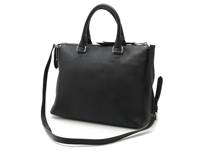 Bolso de cuero 2 en 1 Prada 1BA063 Negro - vista 2