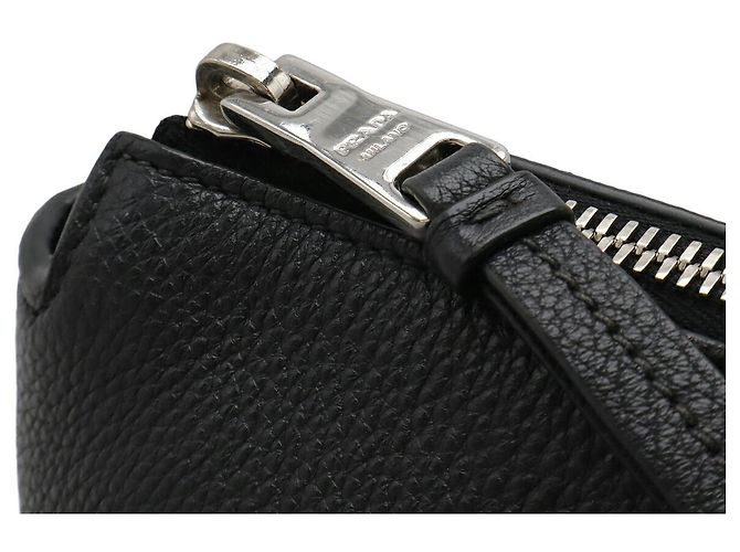 Bolso de cuero 2 en 1 Prada 1BA063 Negro - vista 4