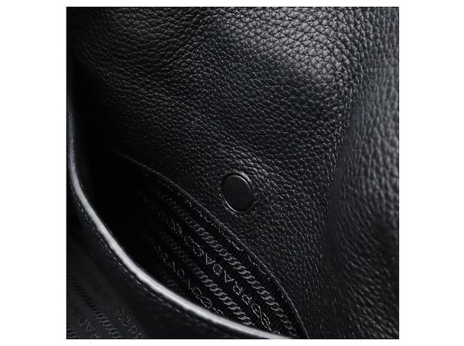 Bolso de cuero 2 en 1 Prada 1BA063 Negro - vista 8