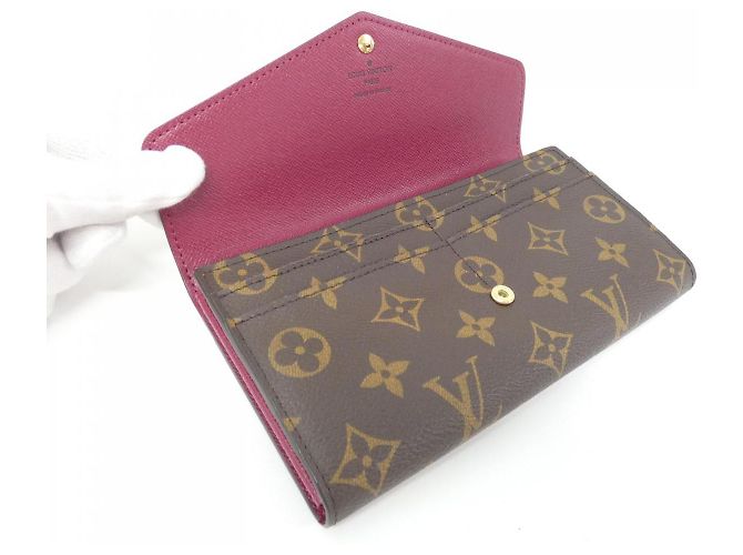 Portafoglio Lungo Monogramma Sarah di Louis Vuitton Marrone - vista 4