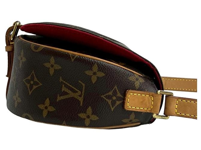 Sac à épaule en cuir Monogram Tambourin de Louis Vuitton Marron - vue 7