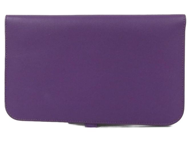 Portafoglio Lungo Dogon Duo Swift di Hermès Porpora - vista 2