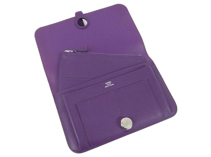 Portafoglio Lungo Dogon Duo Swift di Hermès Porpora - vista 6