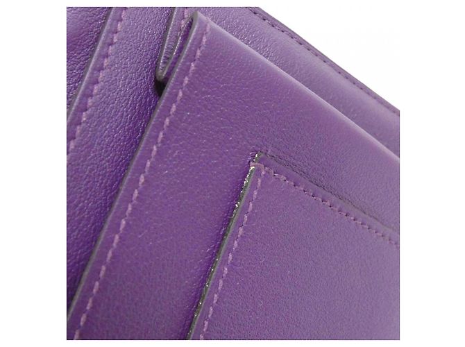 Portafoglio Lungo Dogon Duo Swift di Hermès Porpora - vista 7