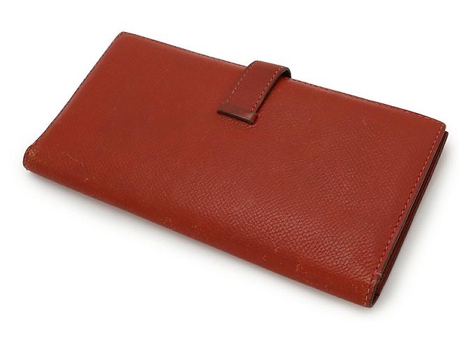 Hermès Béarn Epsom Lange Brieftasche Orange - Ansicht 2