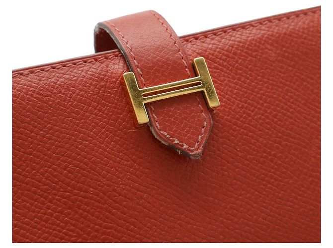 Hermès Béarn Epsom Lange Brieftasche Orange - Ansicht 4