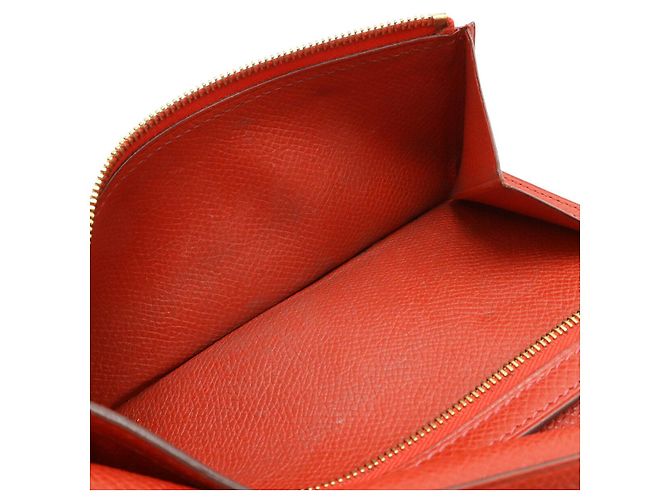 Hermès Béarn Epsom Lange Brieftasche Orange - Ansicht 9
