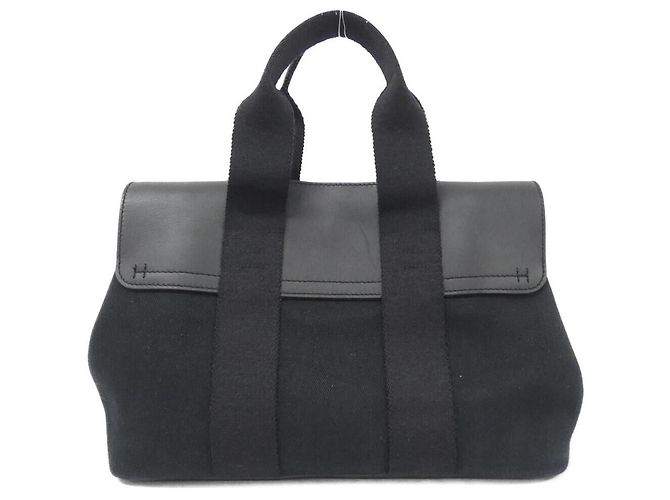 Borsa Gummy Toile Chevron Valparaiso PM Hermès Nero - vista 2