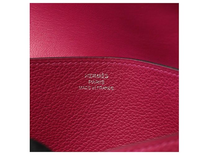 Hermès Cartera bifold larga Dogon de cuero Hermes Rosa - vista 2