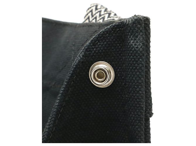 Hermès Cannes PM Canvas Tote Bag Schwarz - Ansicht 6
