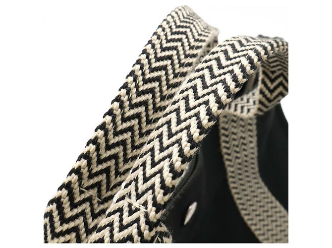 Hermès Cannes PM Canvas Tote Bag Schwarz - Ansicht 7